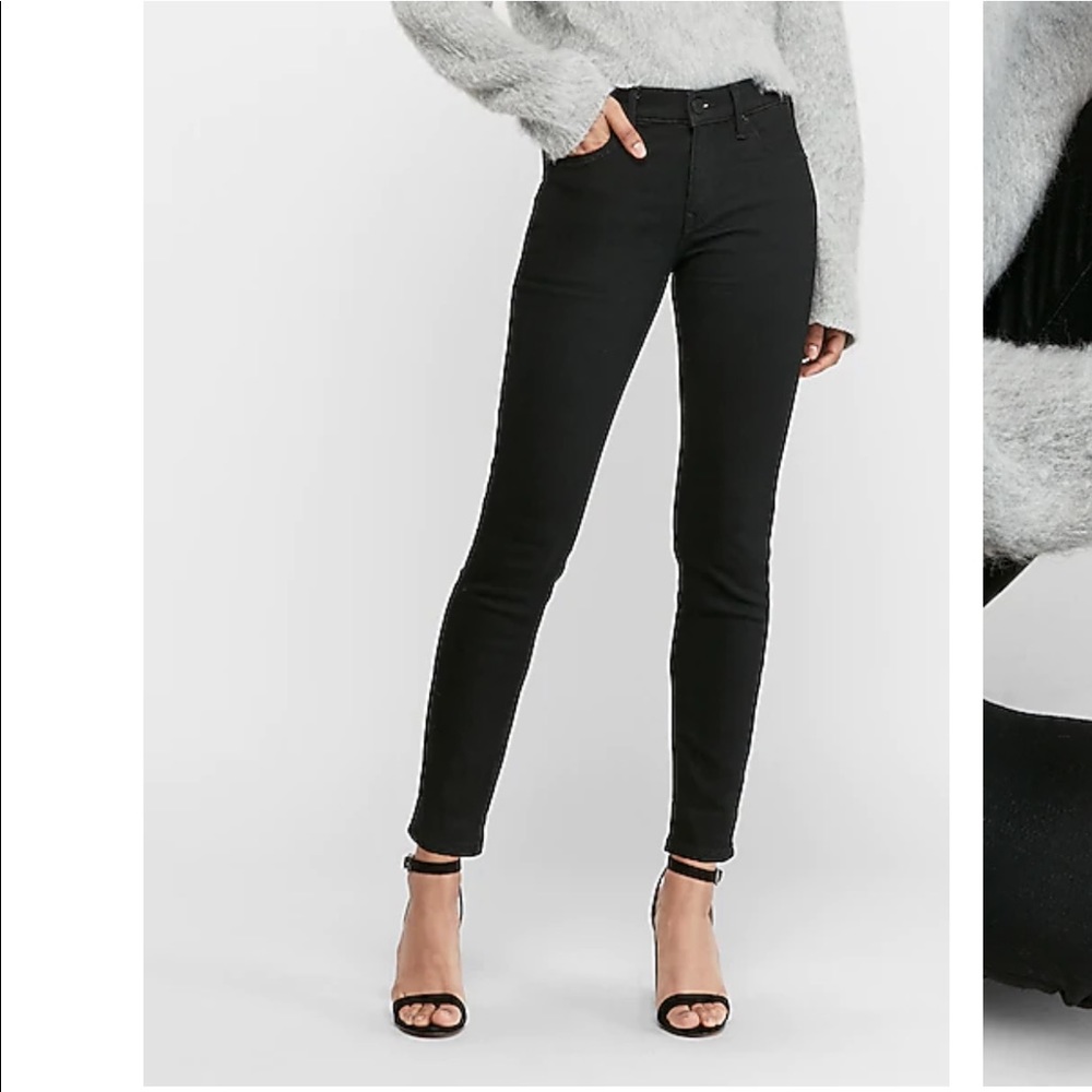 Express Cozy Fleece Mid Rise Legging Jean